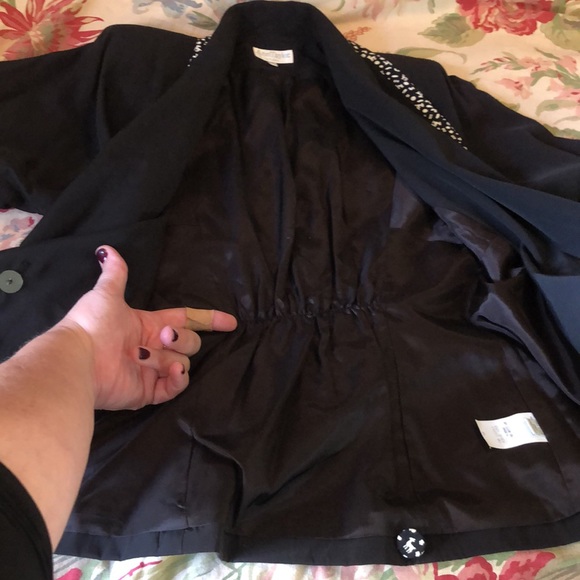 Vtg Y2K ANN TAYLOR Studio Size 6 
Graffiti Blazer ShawlCollar WingSleeve NEW - Picture 10 of 16